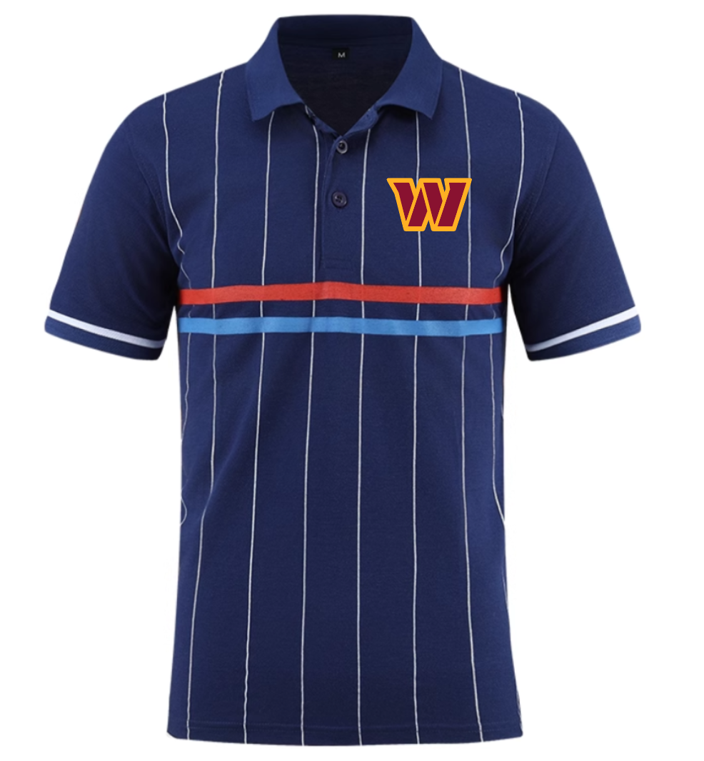 Washington Commanders blue Men 2025 NFL polo T shirt->nfl t-shirts->Sports Accessory